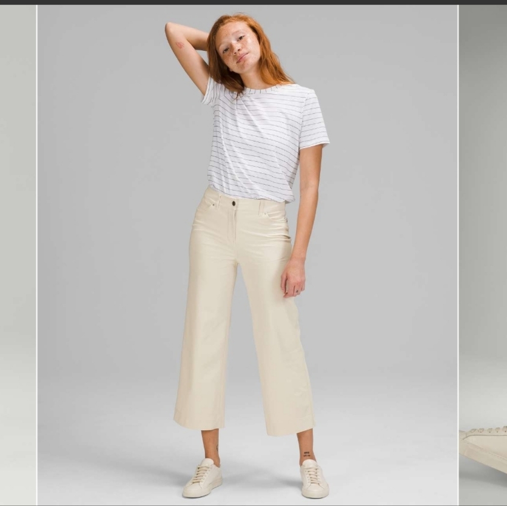 Lululemon City Sleek 5 Pocket Wide-Leg High Rise 7/8 Length Pant Size 31